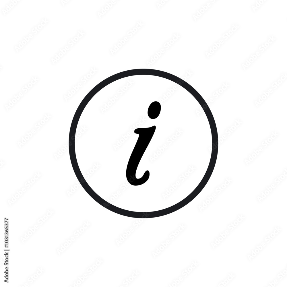 Info icon Thin line flat illustration Info icon Thin line flat illustration