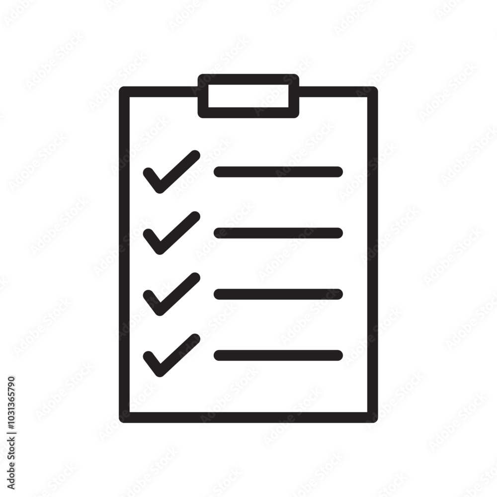List icon Thin line flat illustration List icon Thin line flat illustration