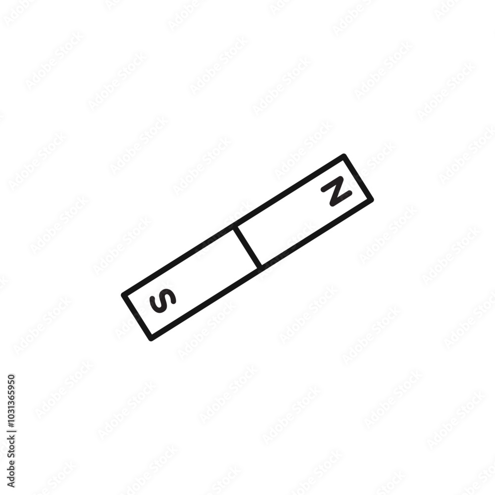 Magnet icon Thin line flat illustration Magnet icon Thin line flat illustration