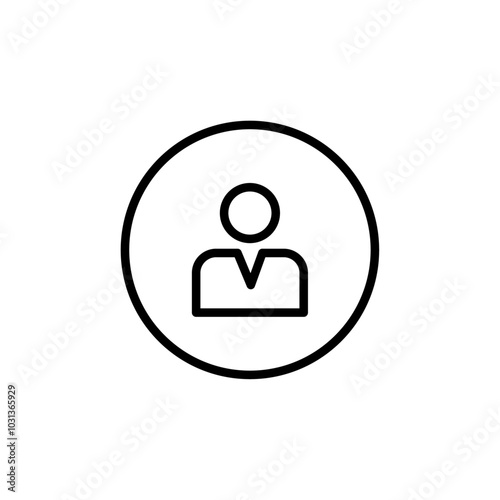 Login icon Thin line flat illustration