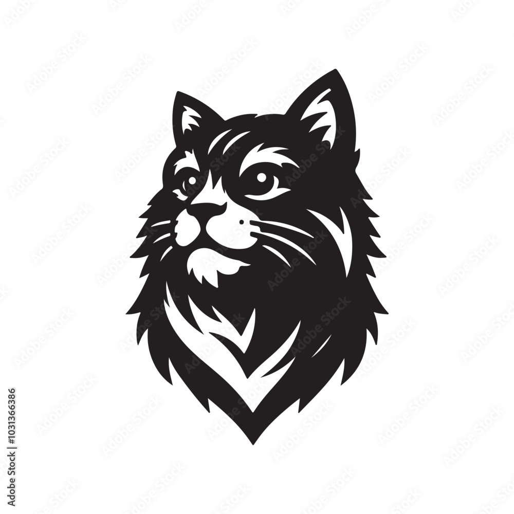 Fototapeta premium Design a Cat logo icon of silhouette vector illustration