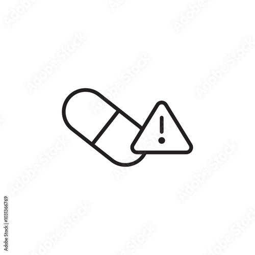 Overdose icon Thin line flat illustration