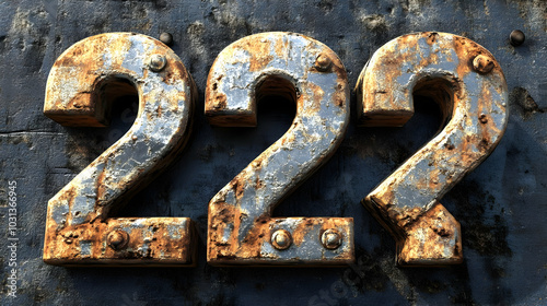 Rusty metallic numbers "222...