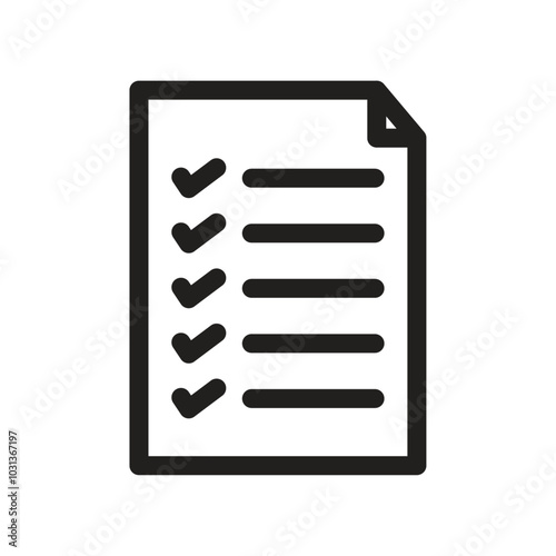 Planning icon Thin line flat illustration