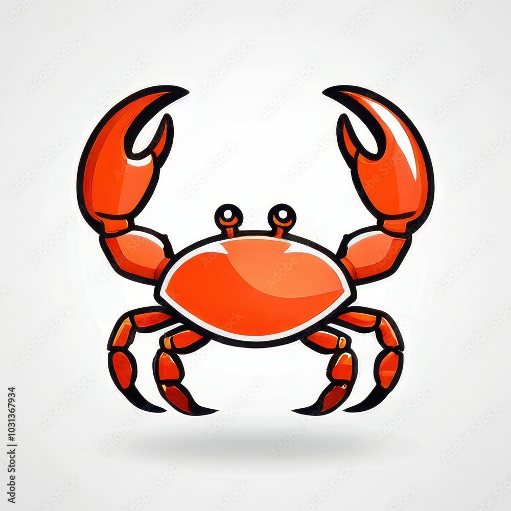 Fototapeta premium Logo design blue crab mascot custom crab college logo. Mascot custom crab college logo