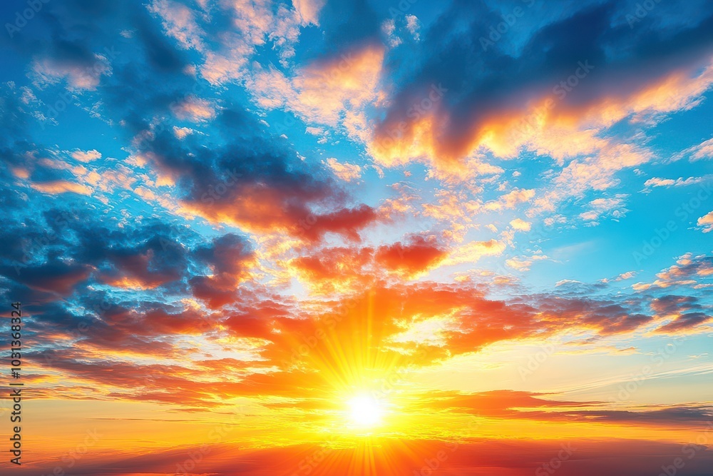Dramatic Sunset with Colorful Clouds Dramatic Sunset with Colorful Clouds