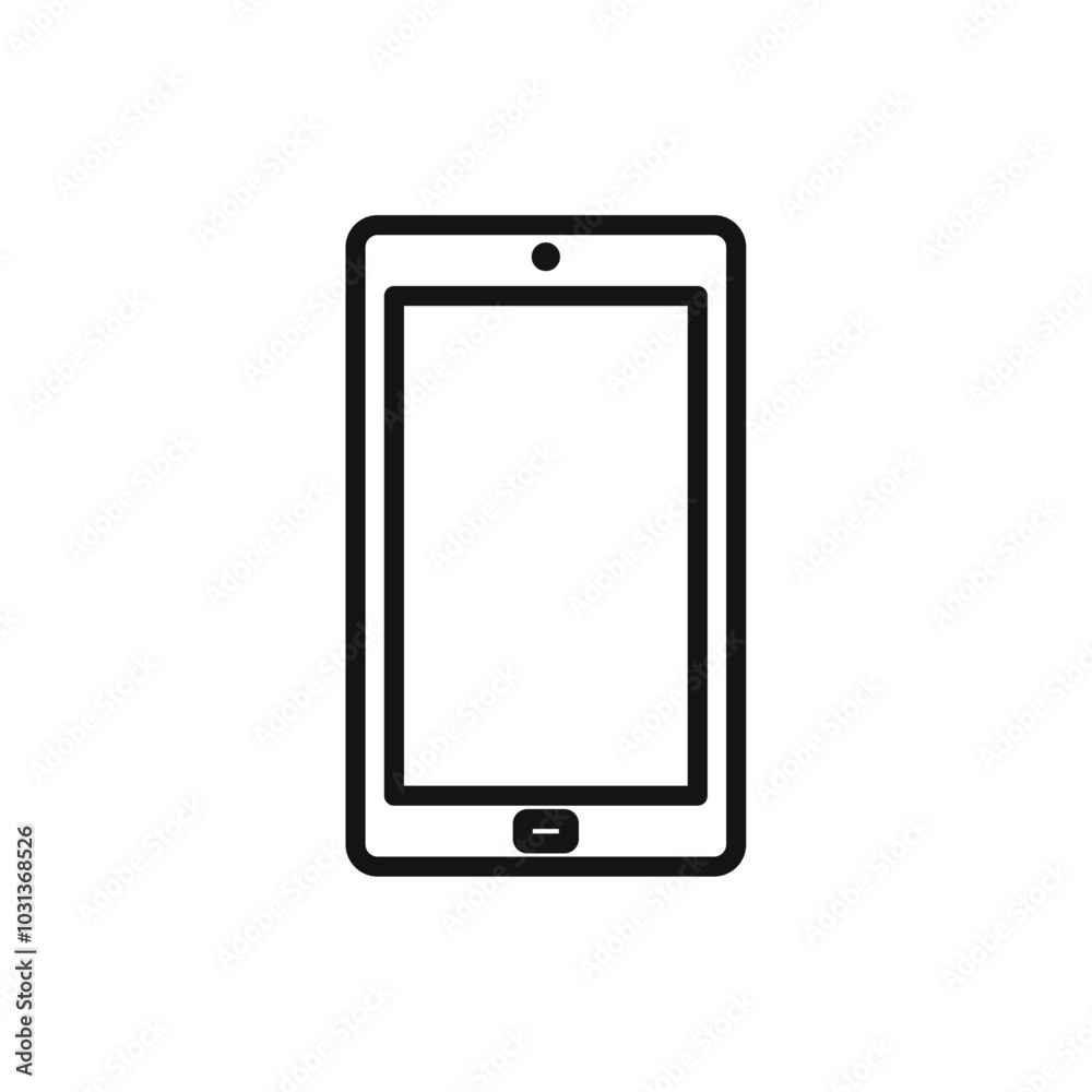 Smartphone icon Thin line flat illustration Smartphone icon Thin line flat illustration