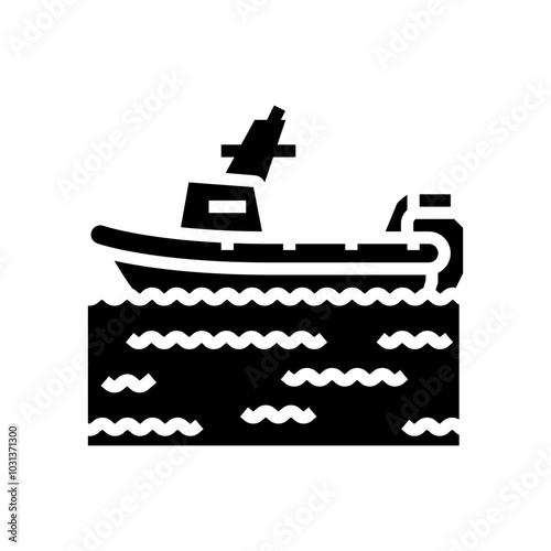 water rescue boat disaster glyph icon vector. water rescue boat disaster sign. isolated symbol illustration