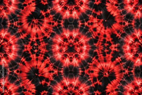 abstract seamless black and red tie dye pattern