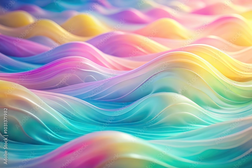 Abstract wave background in soft pastel colors