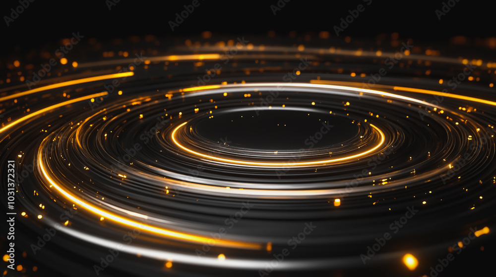 Abstract black background with Colorful circle lines. Digital future technology . Abstract business connection of lines from nodes innovation of communication in the network. Abstract black background with Colorful circle lines. Digital future technology . Abstract business connection of lines from nodes innovation of communication in the network.