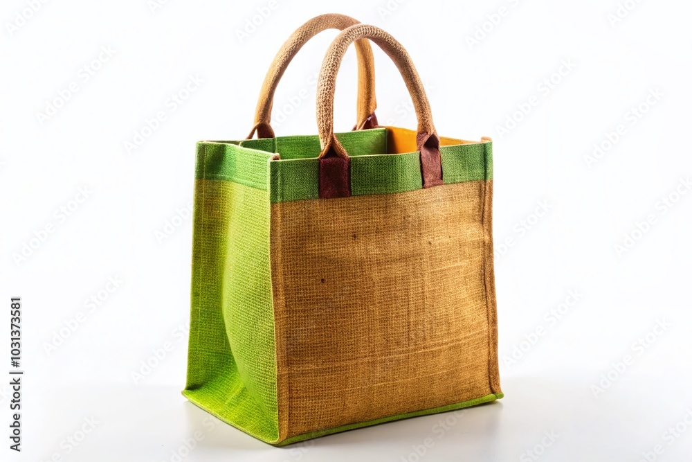 Eco-Friendly Jute Bag on Transparent Background for Sustainable Lifestyle Promotion Eco-Friendly Jute Bag on Transparent Background for Sustainable Lifestyle Promotion