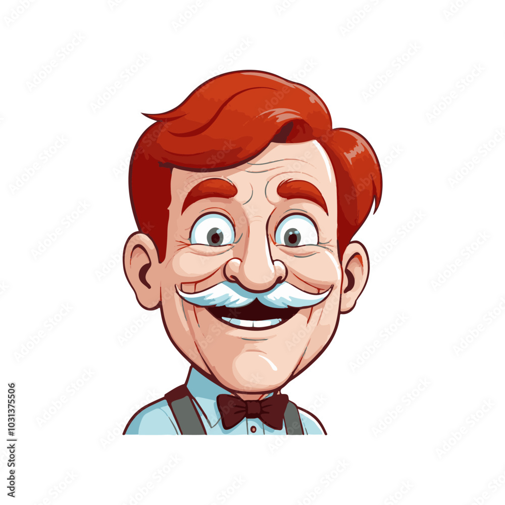 Old man vector mascot icon. Happy funny smiling cartoon character old senior elder mature man grandfather person Old man vector mascot icon. Happy funny smiling cartoon character old senior elder mature man grandfather person