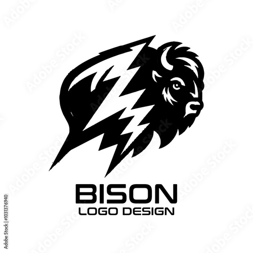 Bison Vector Logo Design photo