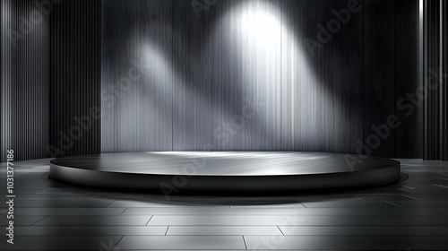 A minimalist stage design w...