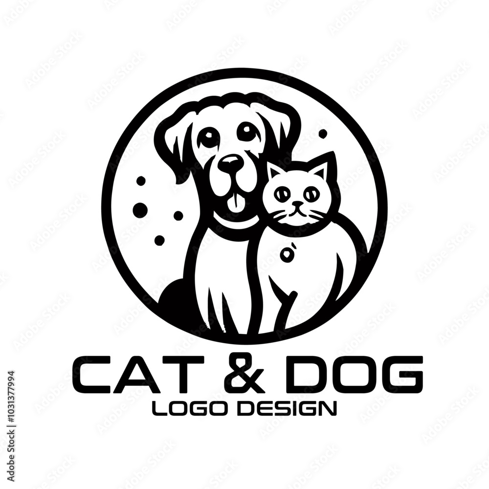 Cat And Dog Vector Logo Design Cat And Dog Vector Logo Design