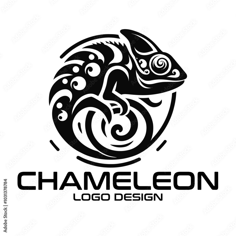 Chameleon Vector Logo Design Chameleon Vector Logo Design