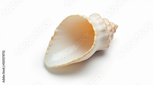 Empty seashell isolated on a white background