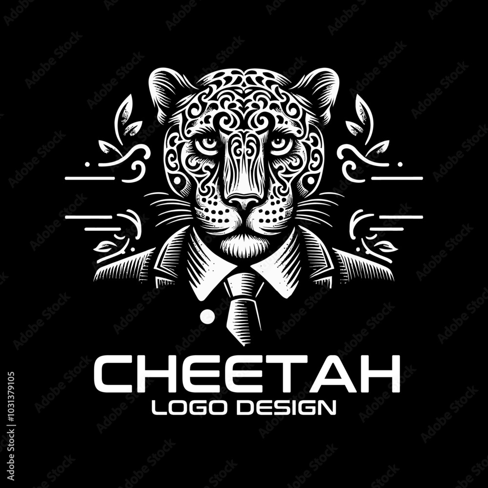 Fototapeta premium Cheetah Vector Logo Design