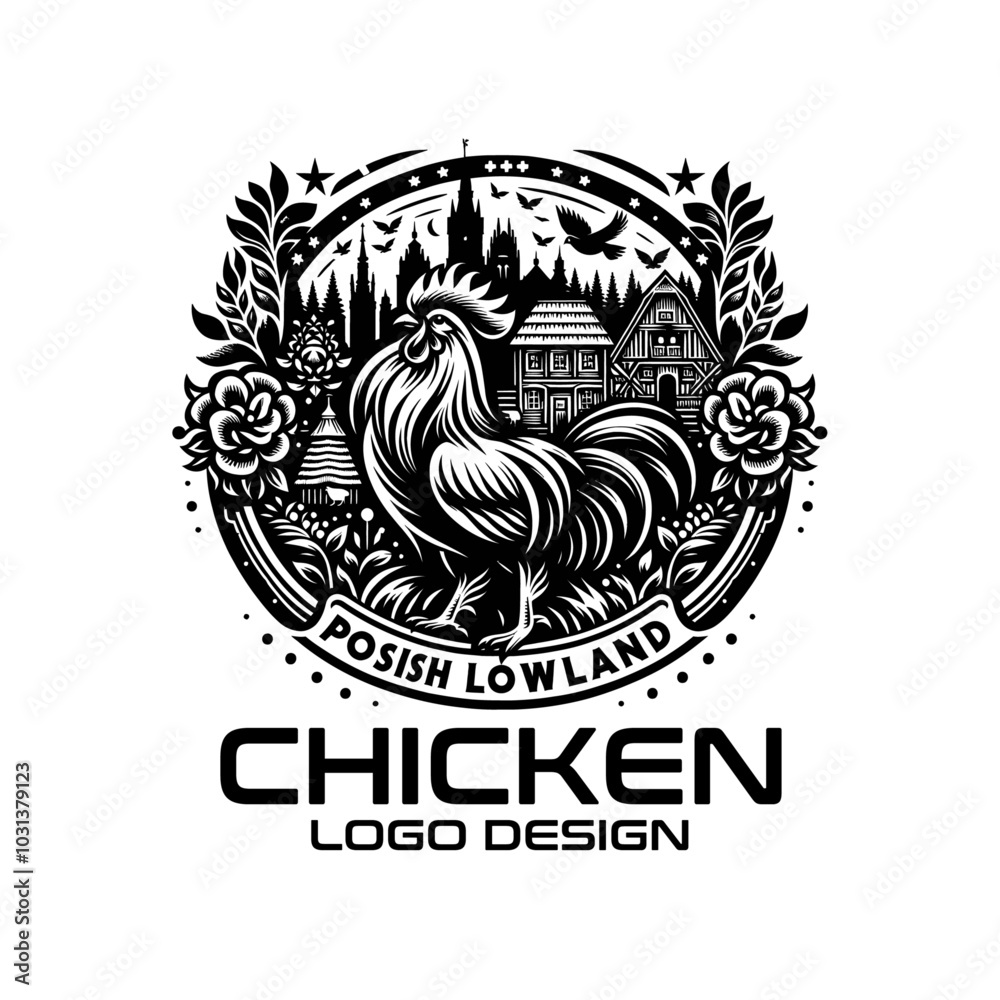 Chicken Vector Logo Design Chicken Vector Logo Design