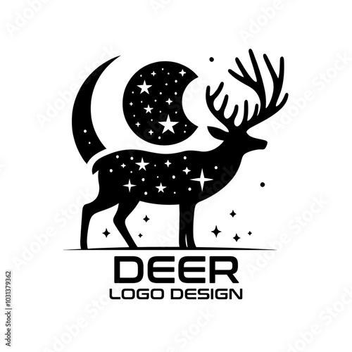 Deer Vector Logo Design photo