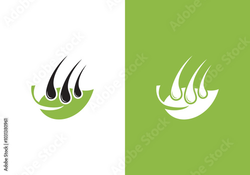 natural hair health logo design, logo design for hair care, logo for healthy hair