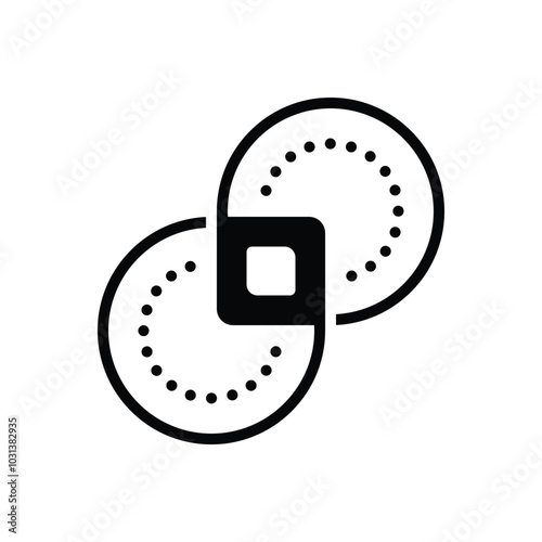 Black solid icon for logo