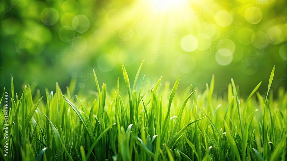 Depth of Field fresh green grass on green summer background Depth of Field fresh green grass on green summer background