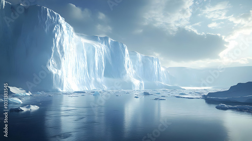 Majestic icebergs reflectin...