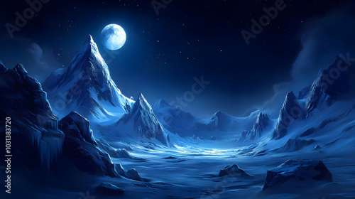 Serene winter landscape und...