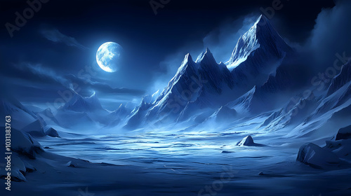 A serene winter landscape u...