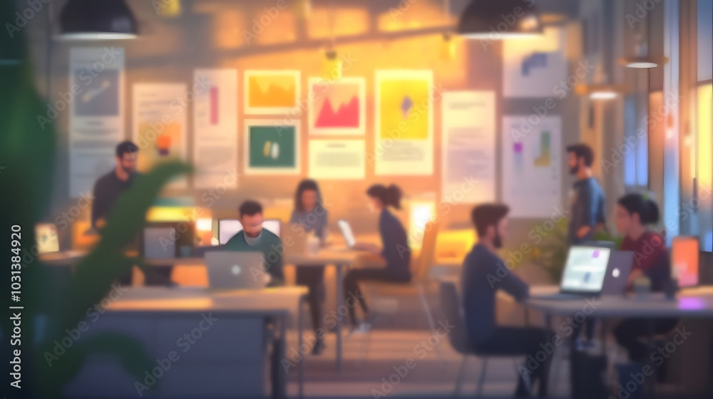 Team of Young Professionals Working in an Office