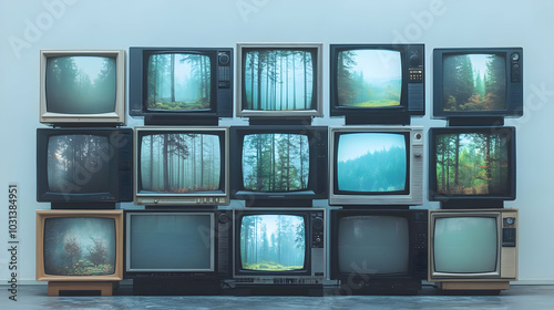 A collection of vintage TVs...