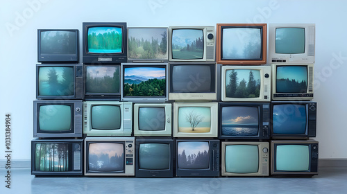 A collection of vintage TVs...