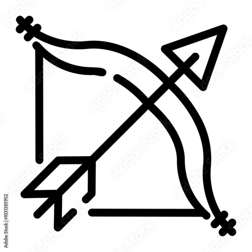 crossbow Line Icon