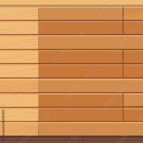 Sophisticated Horizontal Wooden Panel Wall Ideal for Stylish Interiors