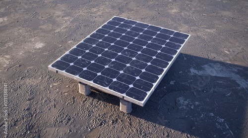 Solar panel on a platform at an outdoor location photo