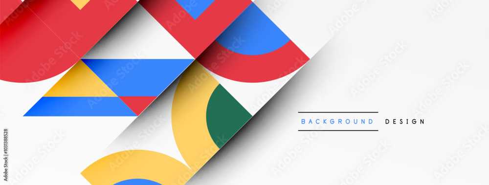 Modern geometrical abstract background - circles. Business or technology presentation design