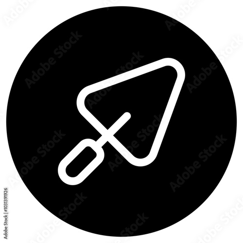 Editable trowel, shovel, cement vector icon. Construction, tools, industry. Part of a big icon set family. Perfect for web and app interfaces, presentations, infographics, etc