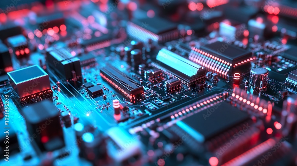 A fast-moving assembly line in an electronics factory, with small components being fitted into devices at high speed --ar 16:9 --v 6.1 Job ID: 2fc20b0d-1e75-4828-819d-8cd30ed26efb A fast-moving assembly line in an electronics factory, with small components being fitted into devices at high speed --ar 16:9 --v 6.1 Job ID: 2fc20b0d-1e75-4828-819d-8cd30ed26efb