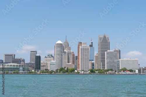Classic buildings in downtown Detroit, Michigan