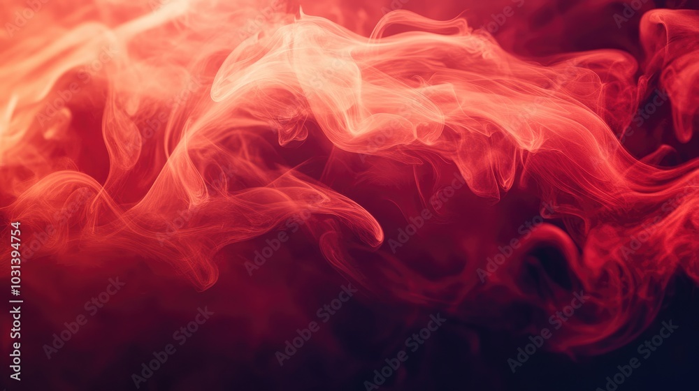 Abstract red smoke or mist swirling gracefully over a dark red base, offering a mystical vibe Abstract red smoke or mist swirling gracefully over a dark red base, offering a mystical vibe