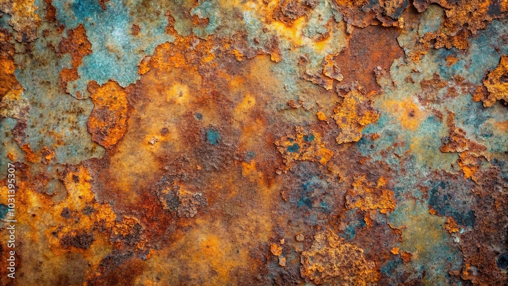 High Angle abstract corroded metal surface with rust and texture High Angle abstract corroded metal surface with rust and texture