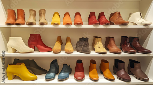 A display of colorful footw...