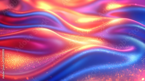Abstract colorful waves wit...
