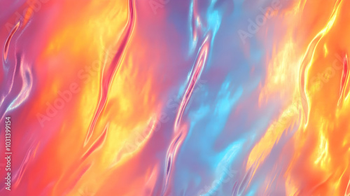 Abstract colorful waves of ...