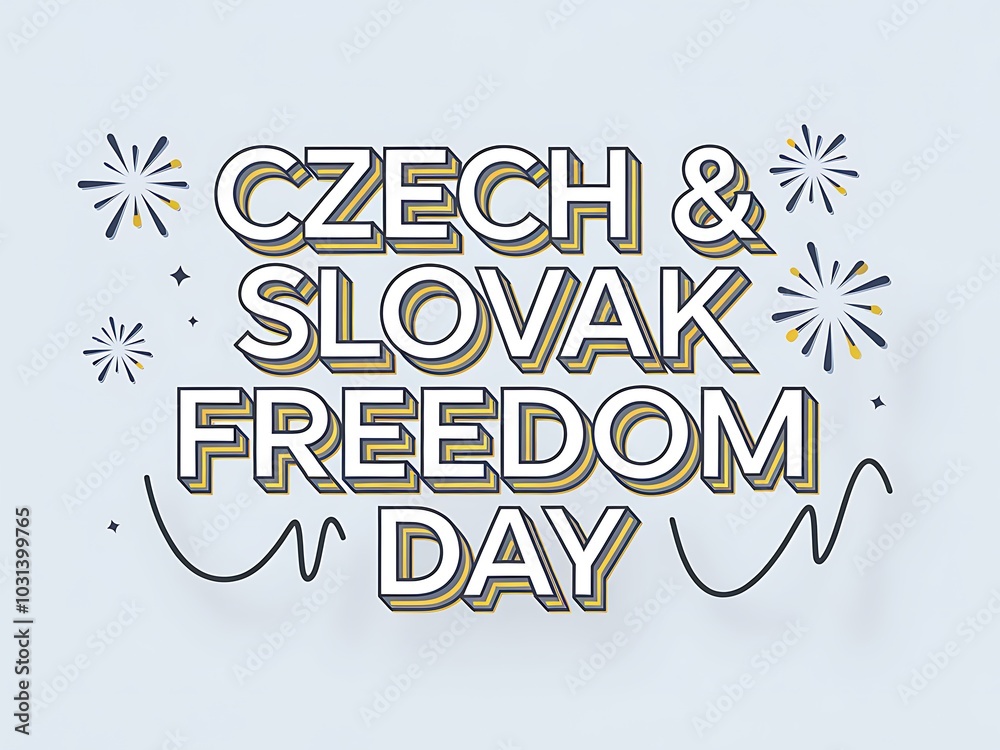 Czech and Slovak Freedom Day Celebration Graphic Czech and Slovak Freedom Day Celebration Graphic