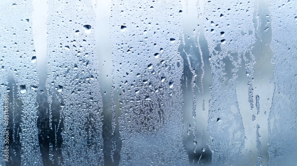 Icy Rain Patterns on a Window Icy Rain Patterns on a Window