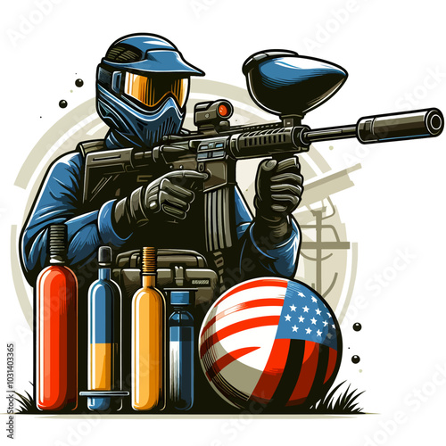 A man in a camouflage outfit is holding a rifle