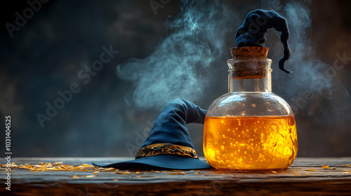 A mystical potion in a glas...